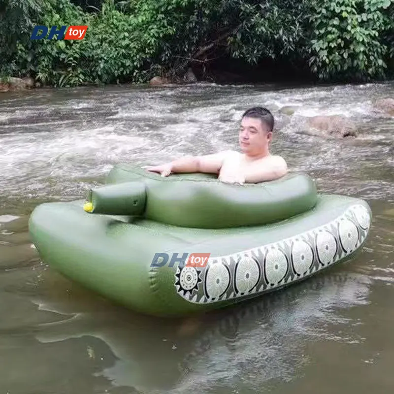 

New Designed Amazon Hot Sale Outdoor Water Sport Toy Inflatable Tank Pool Float with Squirt Gun