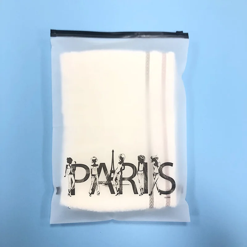 

Compostable Printing Transparent Biodegradable Clear Frosted Zipper Packing Ziplock Custom Logo Plastic Clothing Packaging Bag