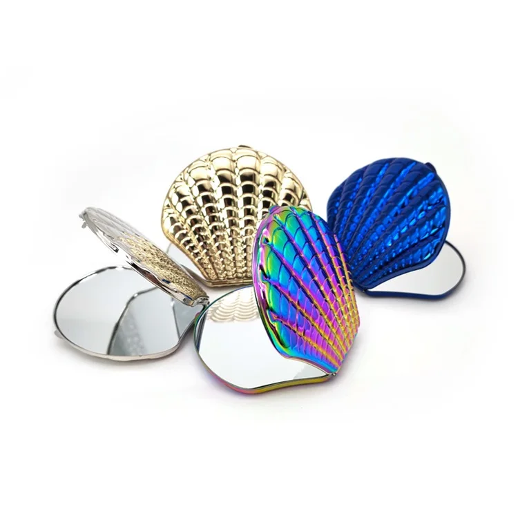 

Fashionable Double Ways Shell Shaped Bling Compact Mirror Wholesale