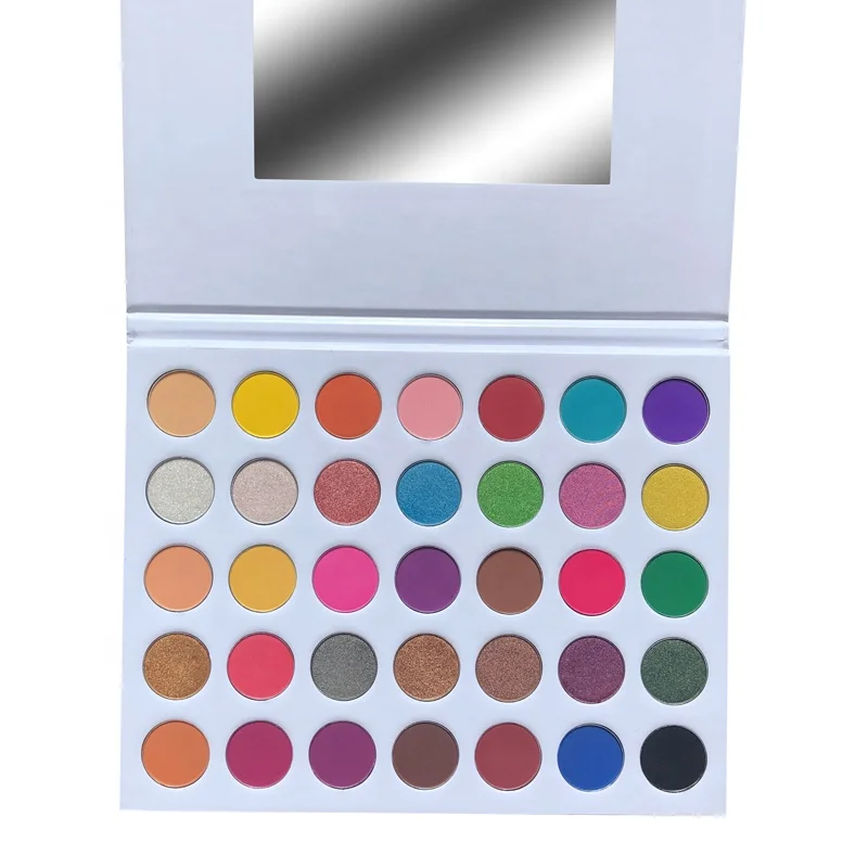 New wholesale custom pigments  makeup private label 35 color eyeshadow palette