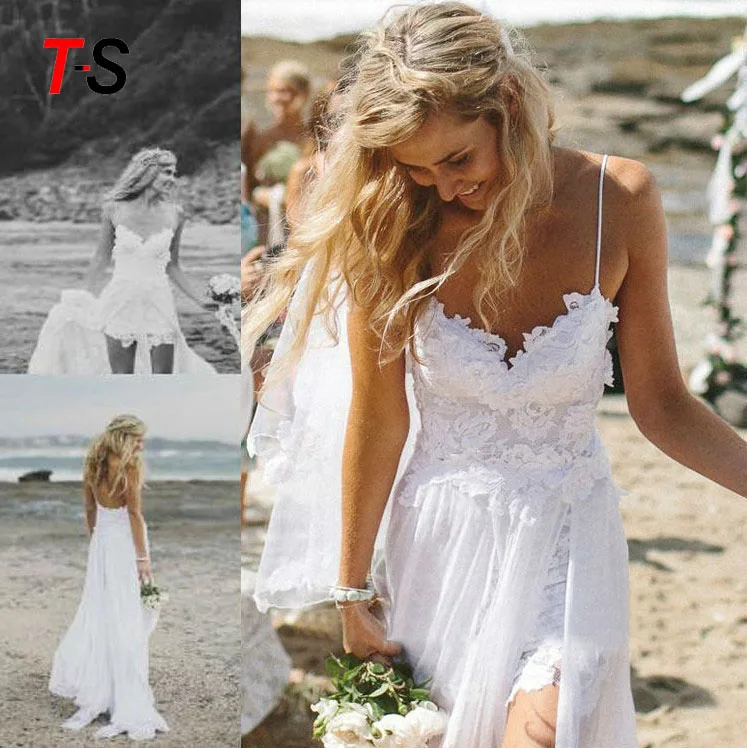 

New Lace Sexy Wedding Dress Halter Gown Long Evening Dress, White