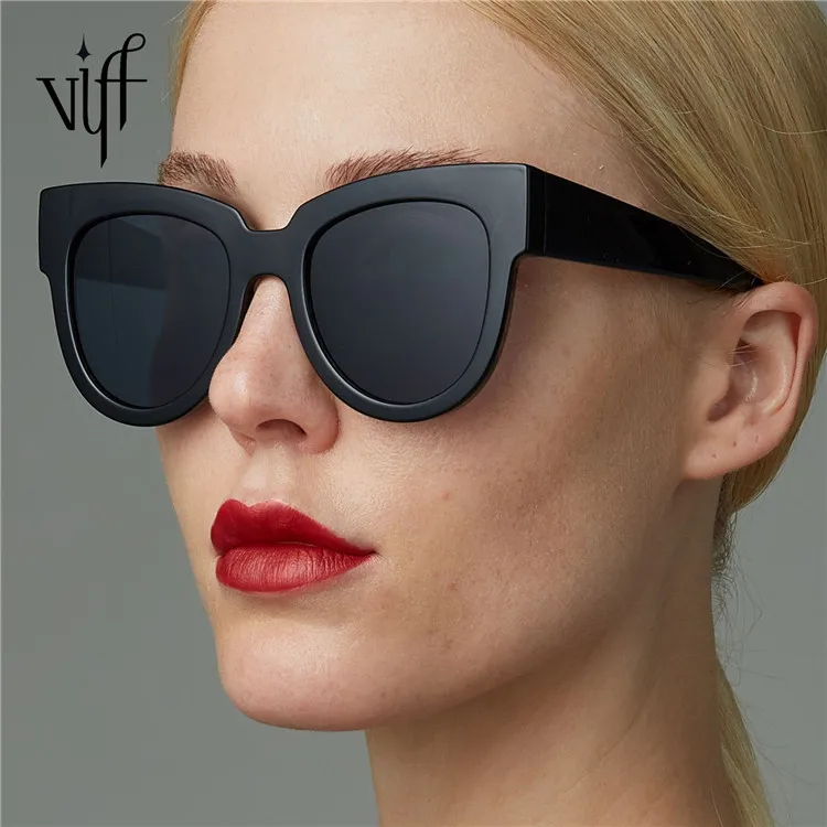 

VIFF HP18271 Square Oversize Black Shades Vintage Retro Sun Glasses Sungelasses