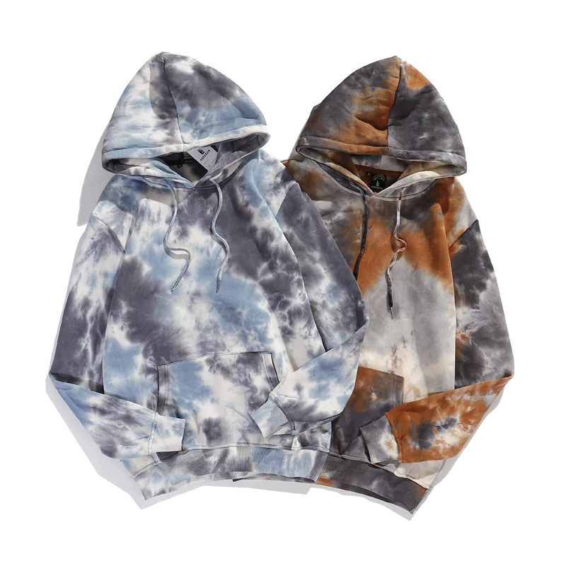 

Custom Unisex French Terry Streetwear Cotton Mens Tie Dye Hoodie