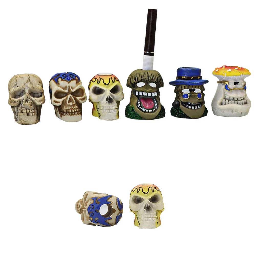 

Hot Sale Washable Creative Animal Shape Mini Ghost Head Resin Cigarette Extinguisher Ashtray