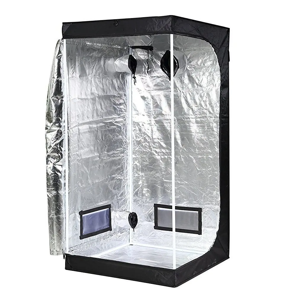 

5x5ft 150x150x200 Mylar Hydroponic Grow Tent with Observation Window and Floor Tray for Indoor Plant Growing