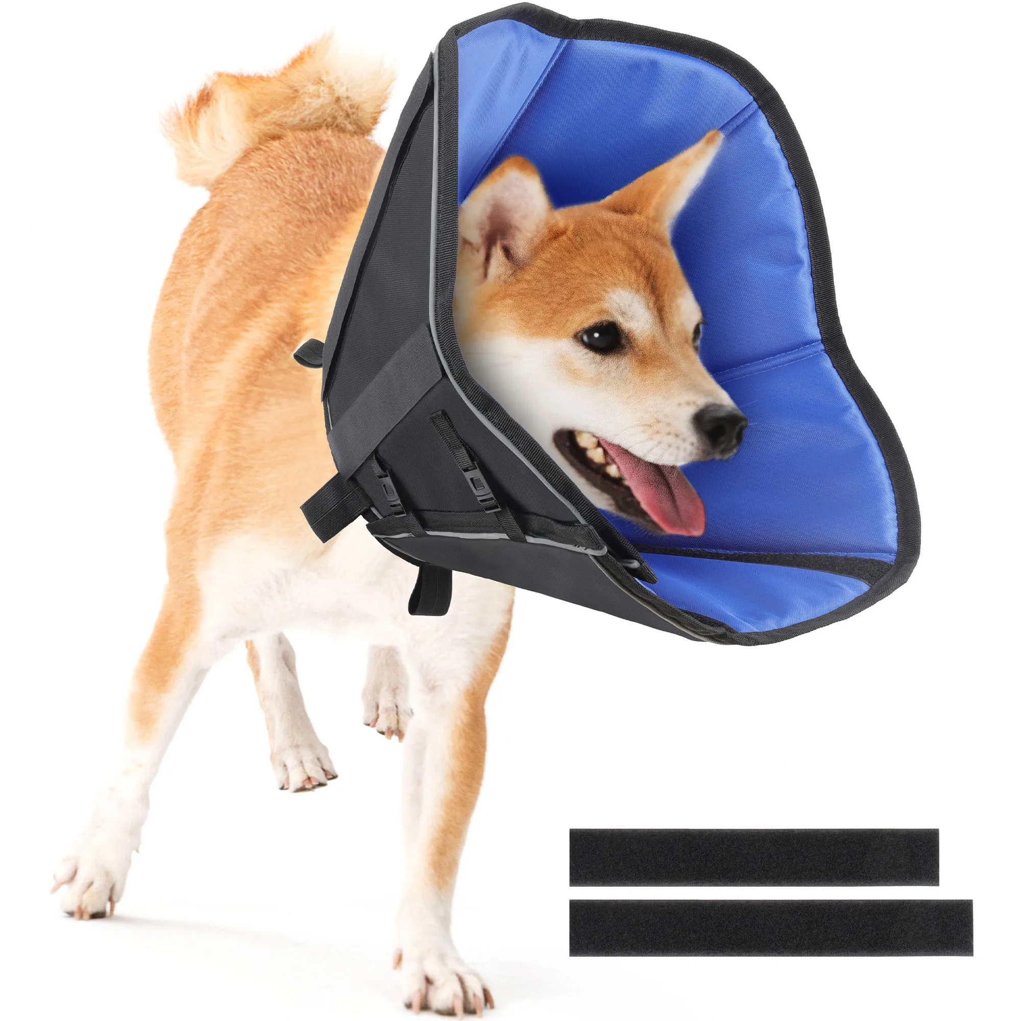 

Adjustable Elizabethan e-Collar Comfy Pet Recovery Dog Cones After Surgery