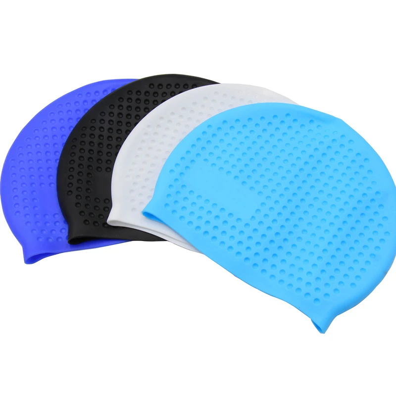 

Bubble Swim Cap Hat Factory Wholesale Colorful Waterproof High Quality Silicone for Men Women Pure Color Swimming Cap, Multicolor