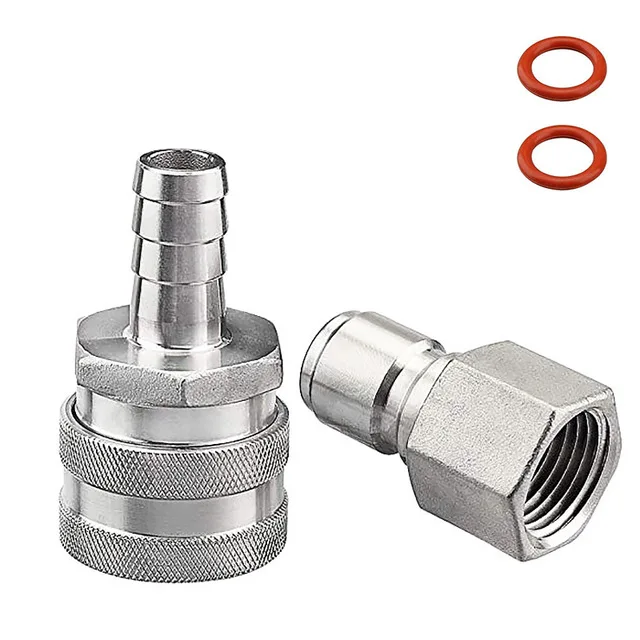 Stainless Male beer Quick Disconnect Set Homebrew Fitting 1/2"BSP