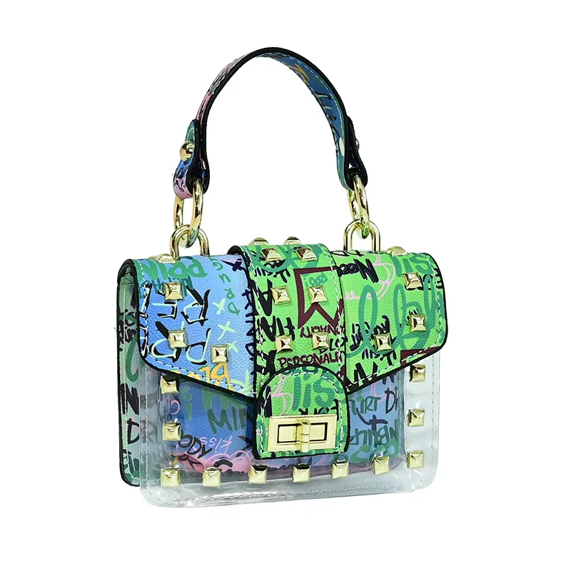 

New Arrival Sac A Main graffiti purse for woman designer handbags crossbody bag, 11 color