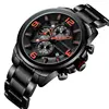 All stainless steel solid strap Japan chronograph movement waterproof luxury business man watch