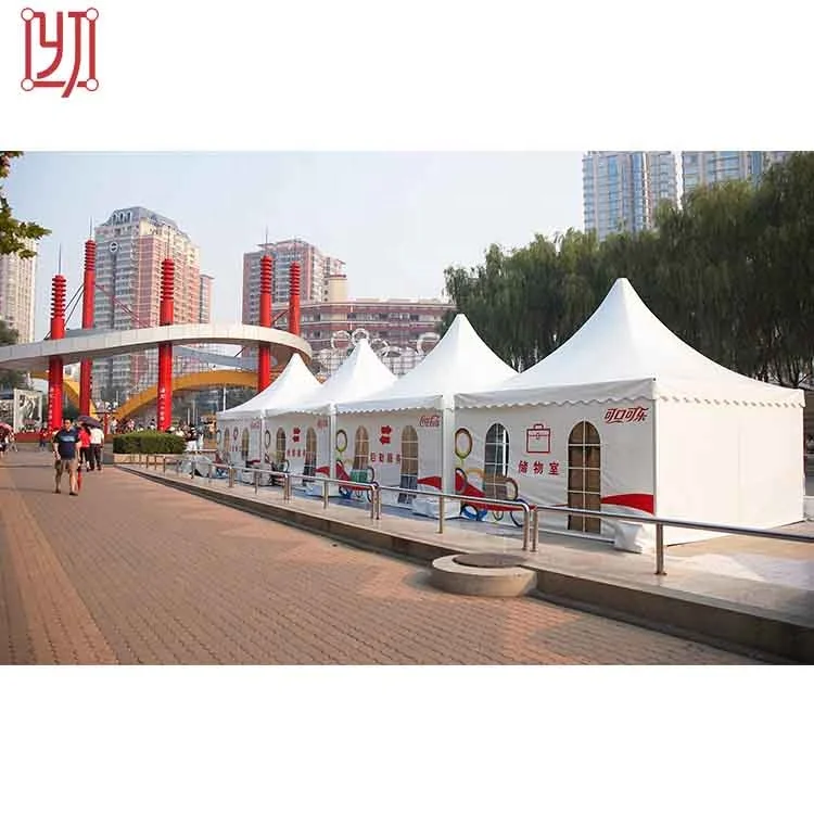 

Modular structure unique luxury 5x5m pagoda exhibition tent guangzhou event tent, White,red,blue,yellow,green or can be customized