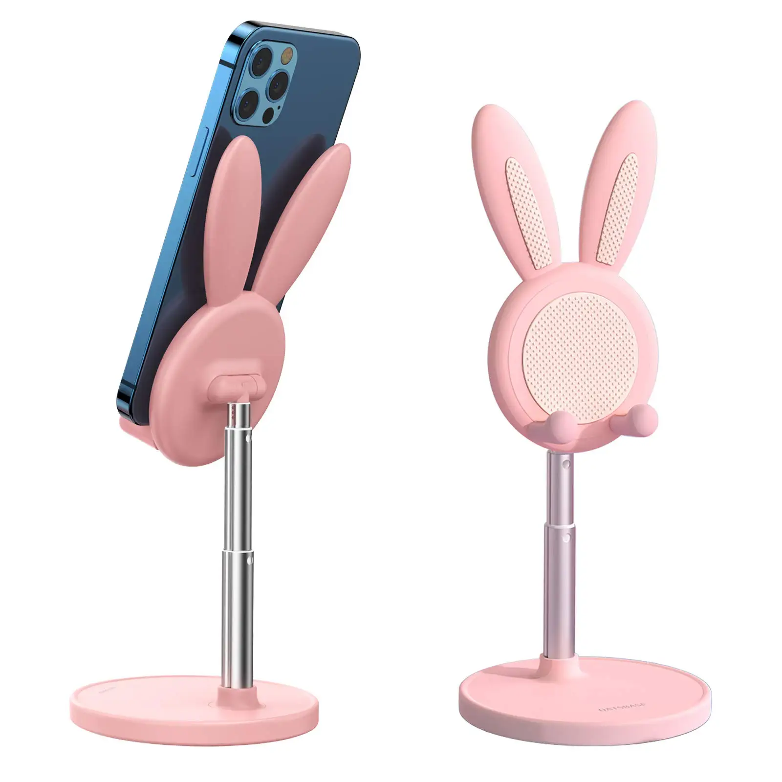 

Support Most Mobile Phone Stand/Tablet Cute Bunny Desktop Cell Angle Adjustable Phone Stand, White