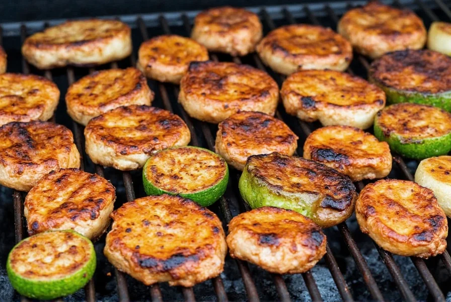 Grilled vegetable skewers on plate