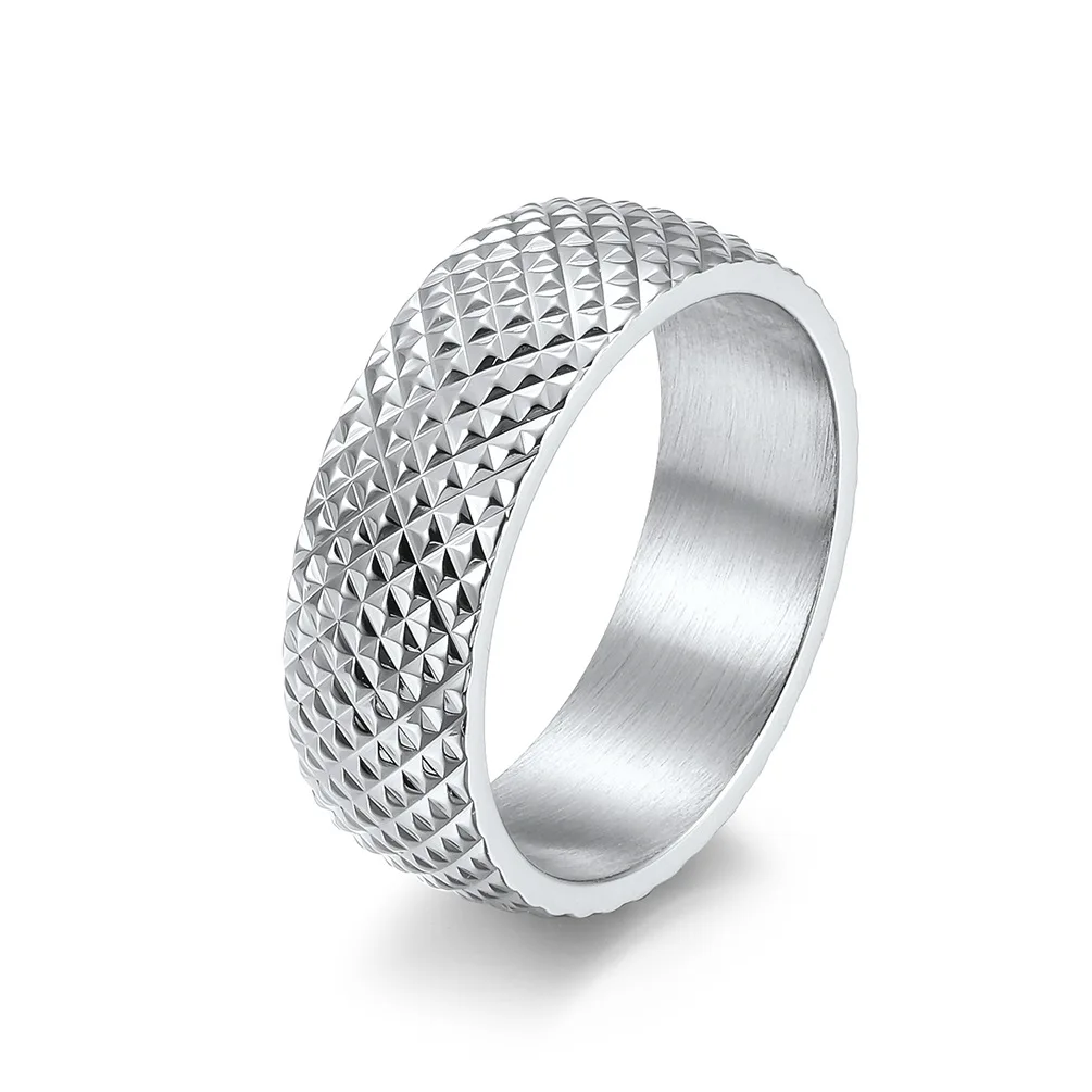 

316l steel jewelry stainless diamond effect men's ring