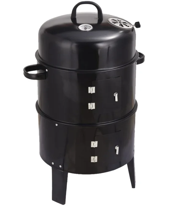 

3 in 1 Tower Vertical Barrel Outdoor Barbecue BBQ Smoker Portable Smoker Oven Charcoal BBQ Grills