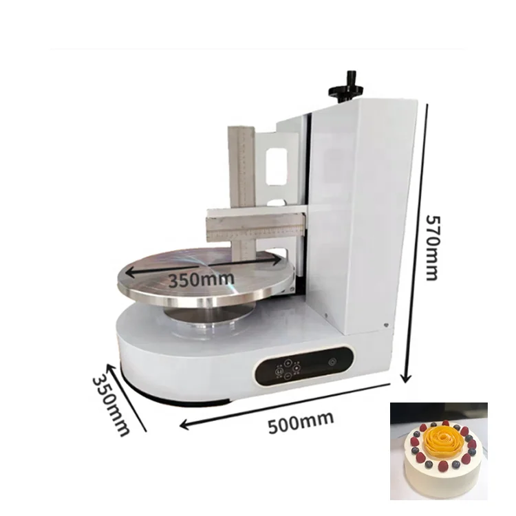 

Birthday cake cream daubing machine wedding cake decorating machine crepes layer cake smearing coating machine
