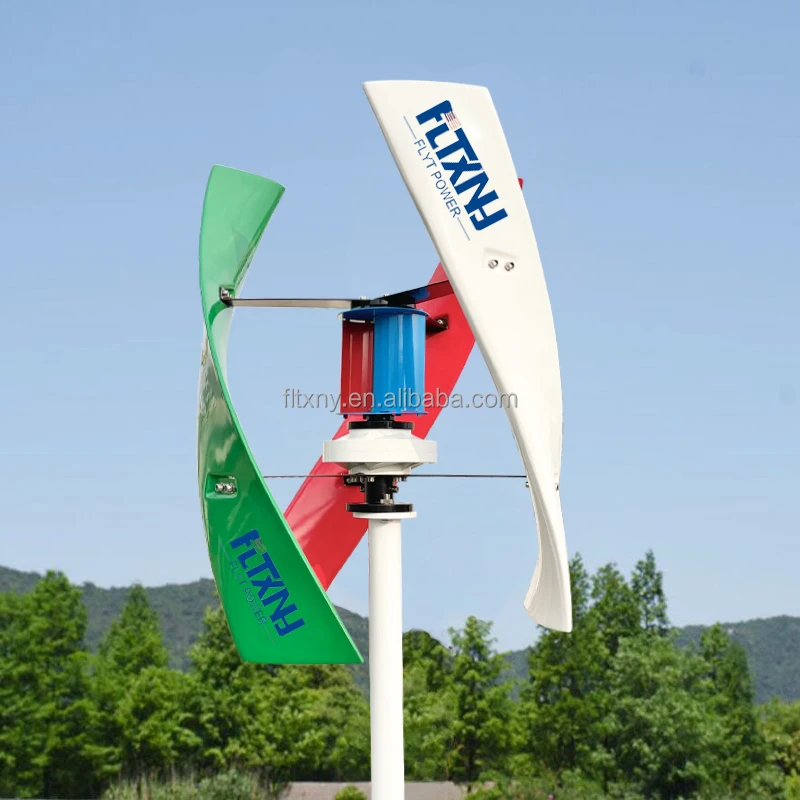 

China Wind Turbine Manufacturer Stocked 600W 1KW 2KW 3KW Vertical Axis Solar Wind Turbine For Wind Energy Powery Systems