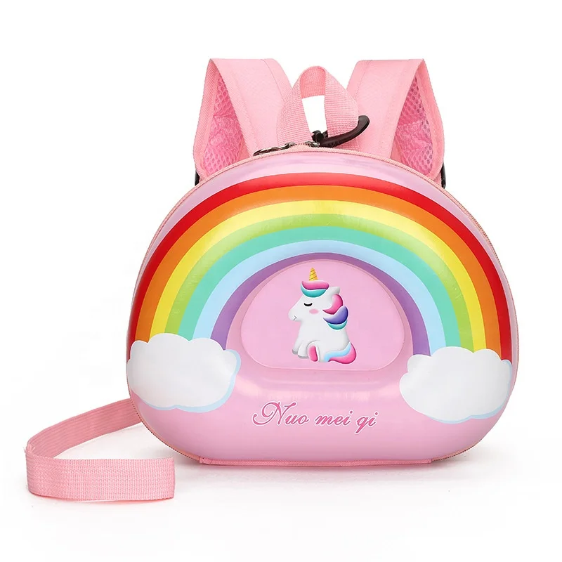

Creative cute dinosaur hard shell kids backpack rainbow unicorn school bags