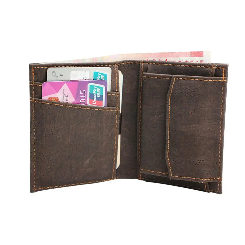 

BOSHIHO New Arriving Fashion Eco friendly vegan cork men wallet with rfid blocking, Cork color