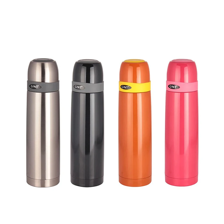 

double wall vacuum insulated flask stainless steel sport bullet water bottle