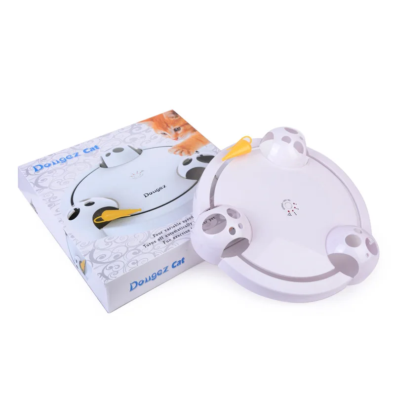 

New electric cat toy cat turntable crazy play plate cat catching mouse pet supplies