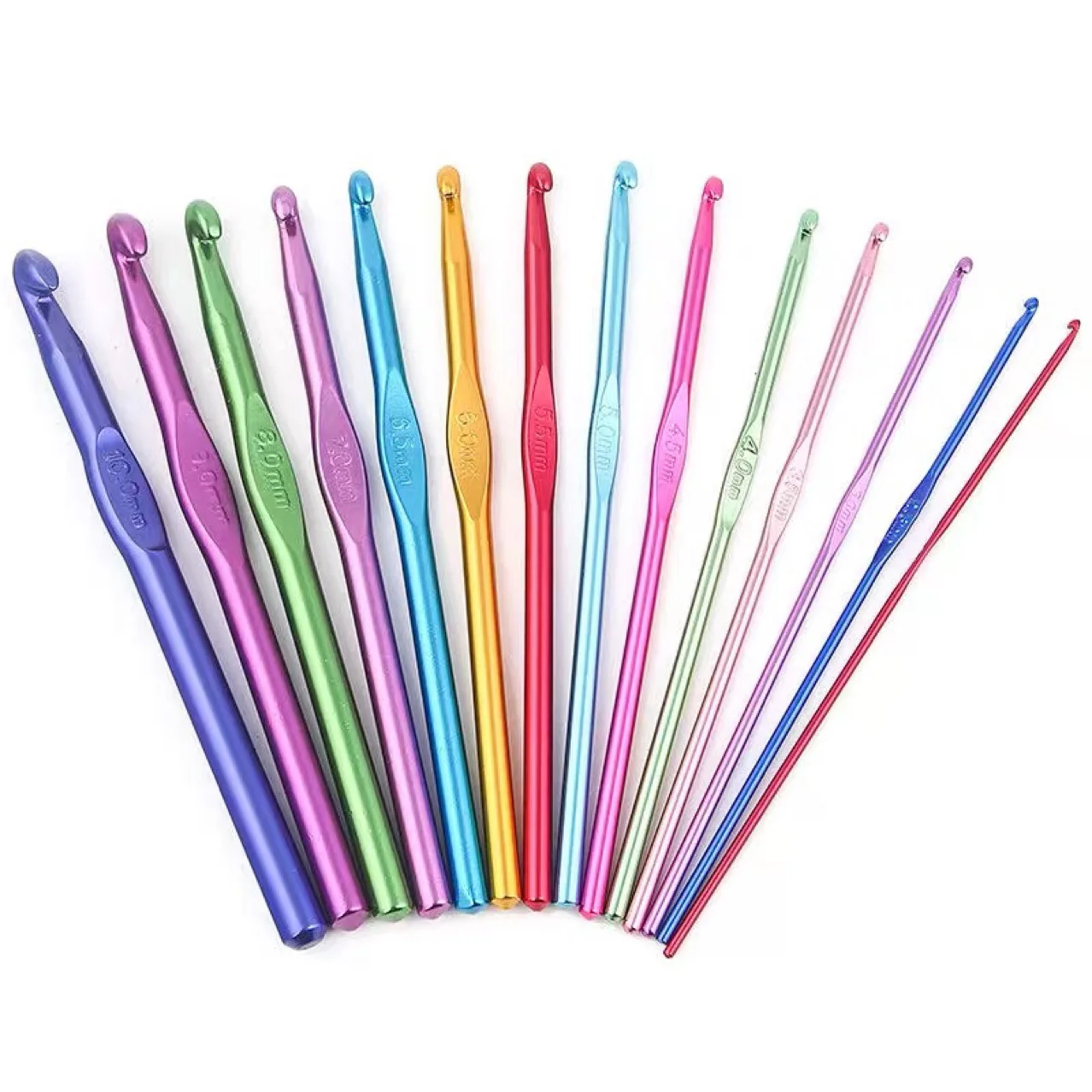 

1PCS size Multi-Coloured Aluminum 2mm-10mm Handle Knitting Knit Needles Weave Yarn Set crochet hooks, Multiple color