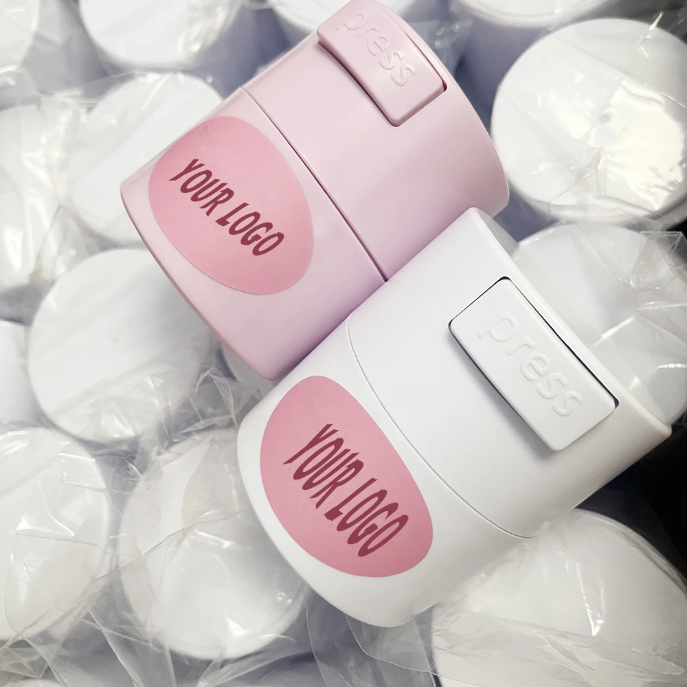 

Wholesale Pink white eyelash glue storage container tank for lash glue dry custom logo lash extensions glue container