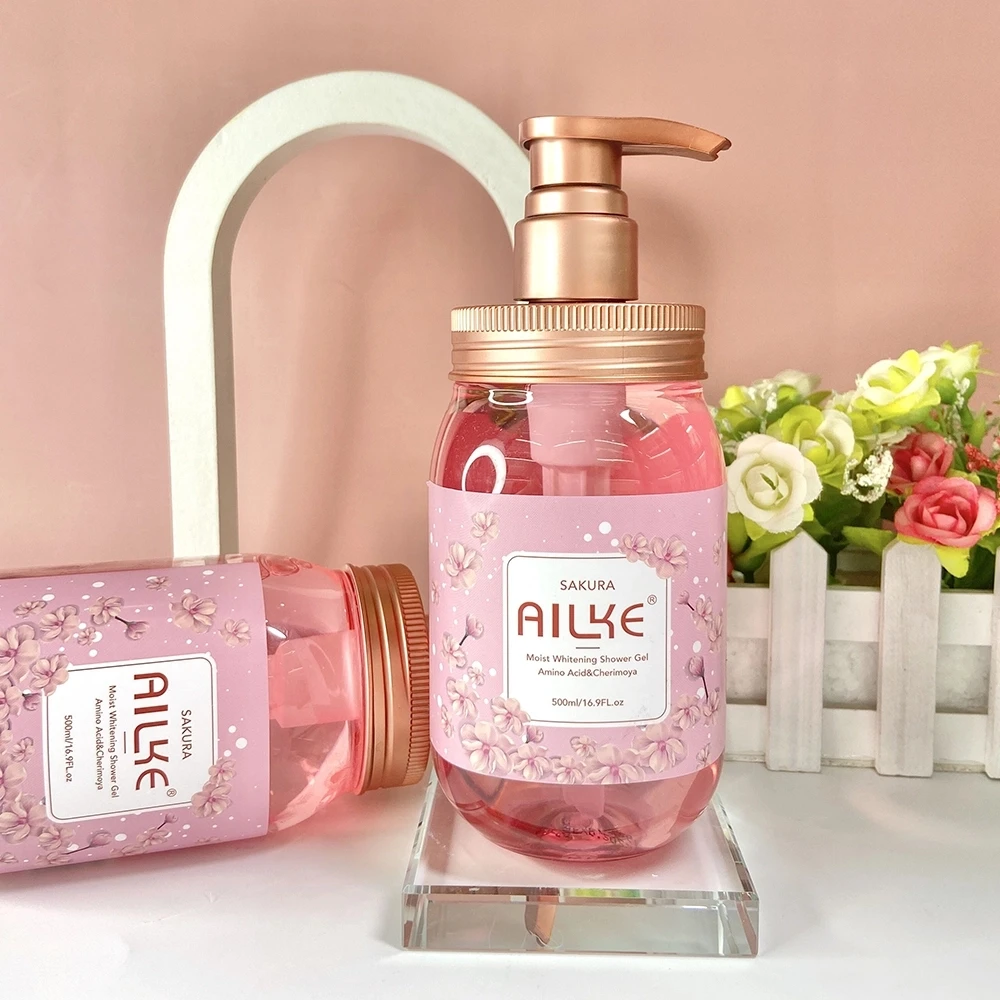 

AILKE Sakura Body Wash Shower Gel 500ML For Cleaning And Whitening