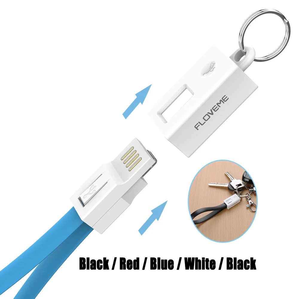 

Free Shipping 1 Sample OK 0.2m Keychain USB Cable for iPhone FLOVEME Candy Color 20cm Data Charging Phone Cable Custom Accept, Black red blue white black
