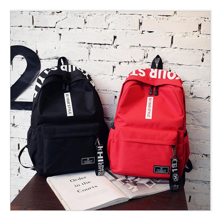 

Waterproofing Custom Made 2021 New Simple Trendy Design Green Canvas Middle School Bag Women College Bag, 9 colors