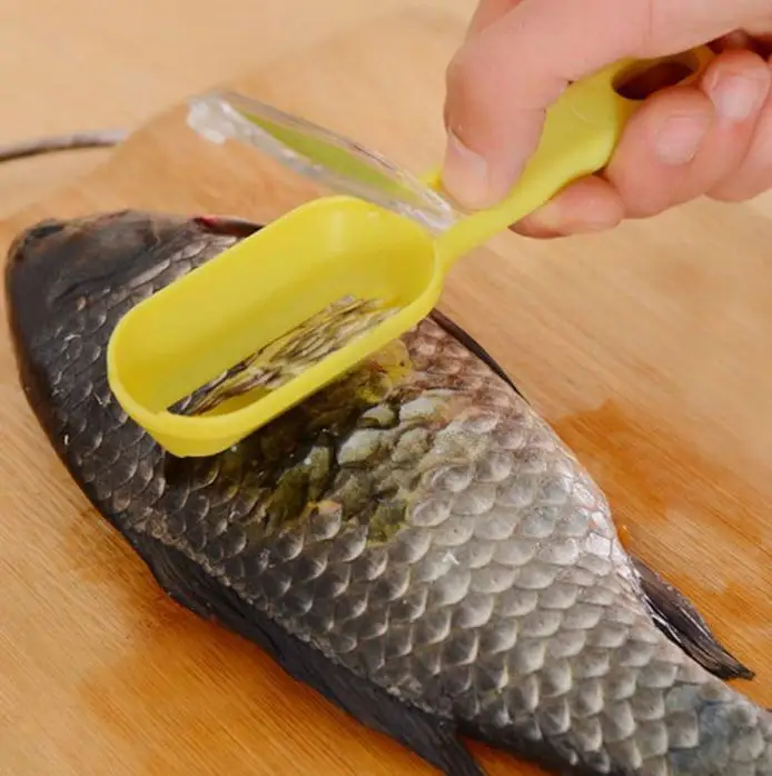 

Scale Skin Planer Plastic Scraping Skin Brush Scale Remover Fish Scraper Kitchen Convenient Tools Accessories