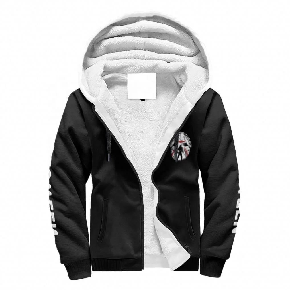 

Wholesale Cheap Custom Embroidered 100% Cotton Jason Mask Halloween Horror Men's Hoodies Pullover