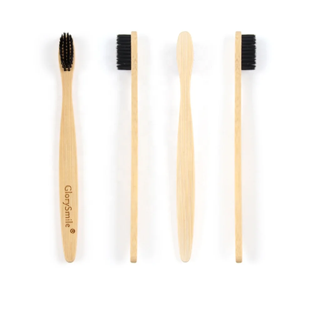 

CE OEM Natural Wooden Bamboo Toothbrush With Charcoal Fibre Bristles