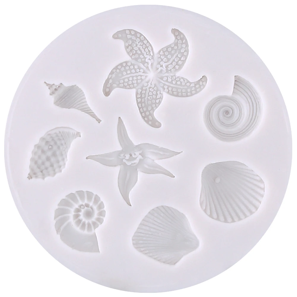 

Sea Shell Starfish Shape Chocolate Silicone Mold Fondant Cake Decoration Mold