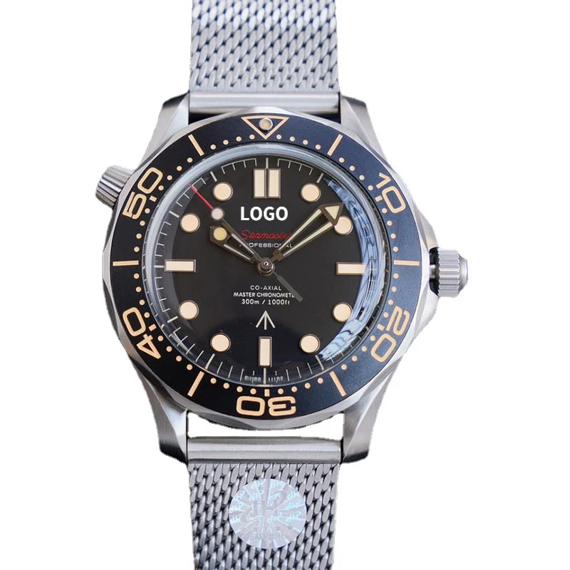 

Free Shipping VS Factory Titanium Case Om8ega Seam4aster 300 James Bond 007 Automatic Mechanical Watch