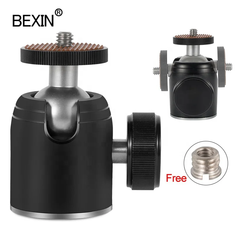 

BEXIN universal photography tripod monopod accessories 360 degree swivel 1/4"screw mini ball head adapter for DSLR camera gopro