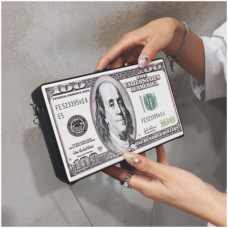 

New trendy creative dollar character pattern chain women bags dollar bag women hand bags handbags for women 2021, As pic show