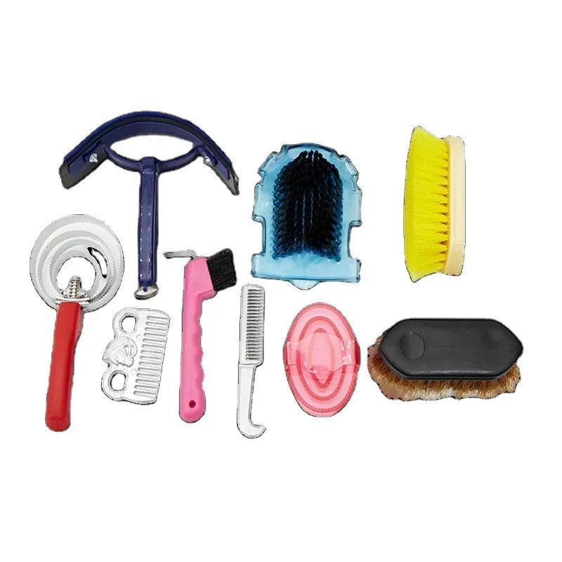

In Stock 9-Piece Horse Grooming Kit.Horse Grooming Tools & Tote