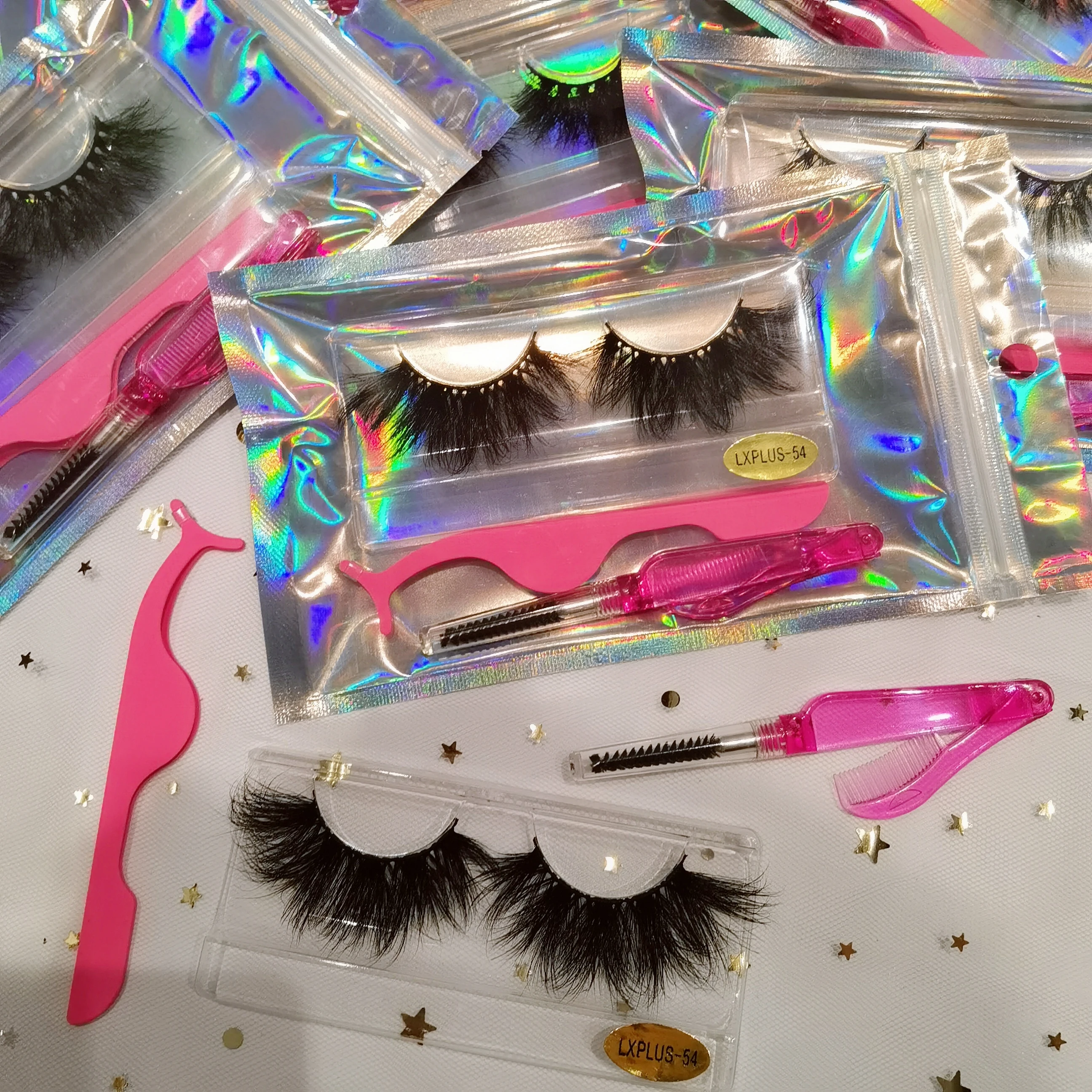 

New Styles 3d Fluffy Mink Eyelashes,Natural Look And Soft Strong Cotton Band 3d Siberian Mink Strip False Eyelashes