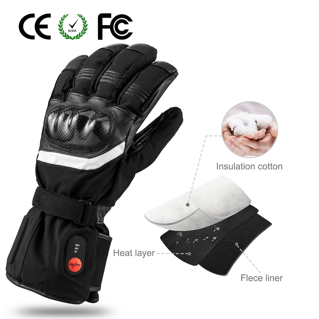 High Quality Winter Windproof Keep Warm Heated Sport Gloves