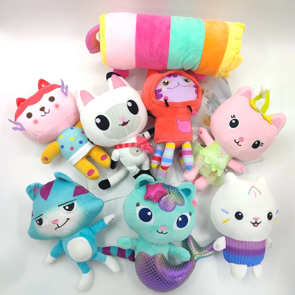 

New Gaby Girl Dolls Mercat Cartoon Stuffed Animals Smiling Cat Car Cat Hug Gabby Dollhouse Plush Toy