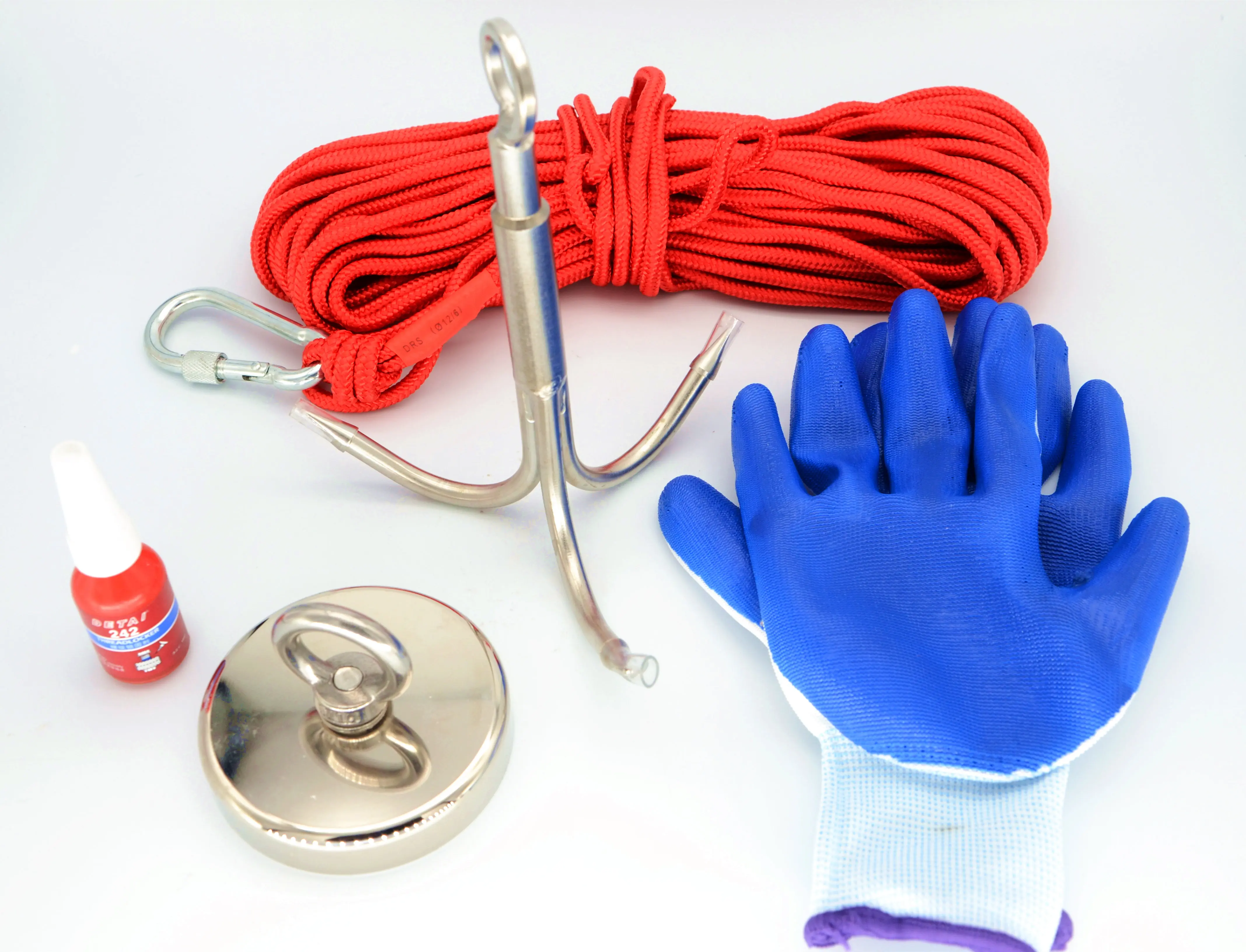 500lbs Pulling Force Fishing Kit With Rope,Carabiner