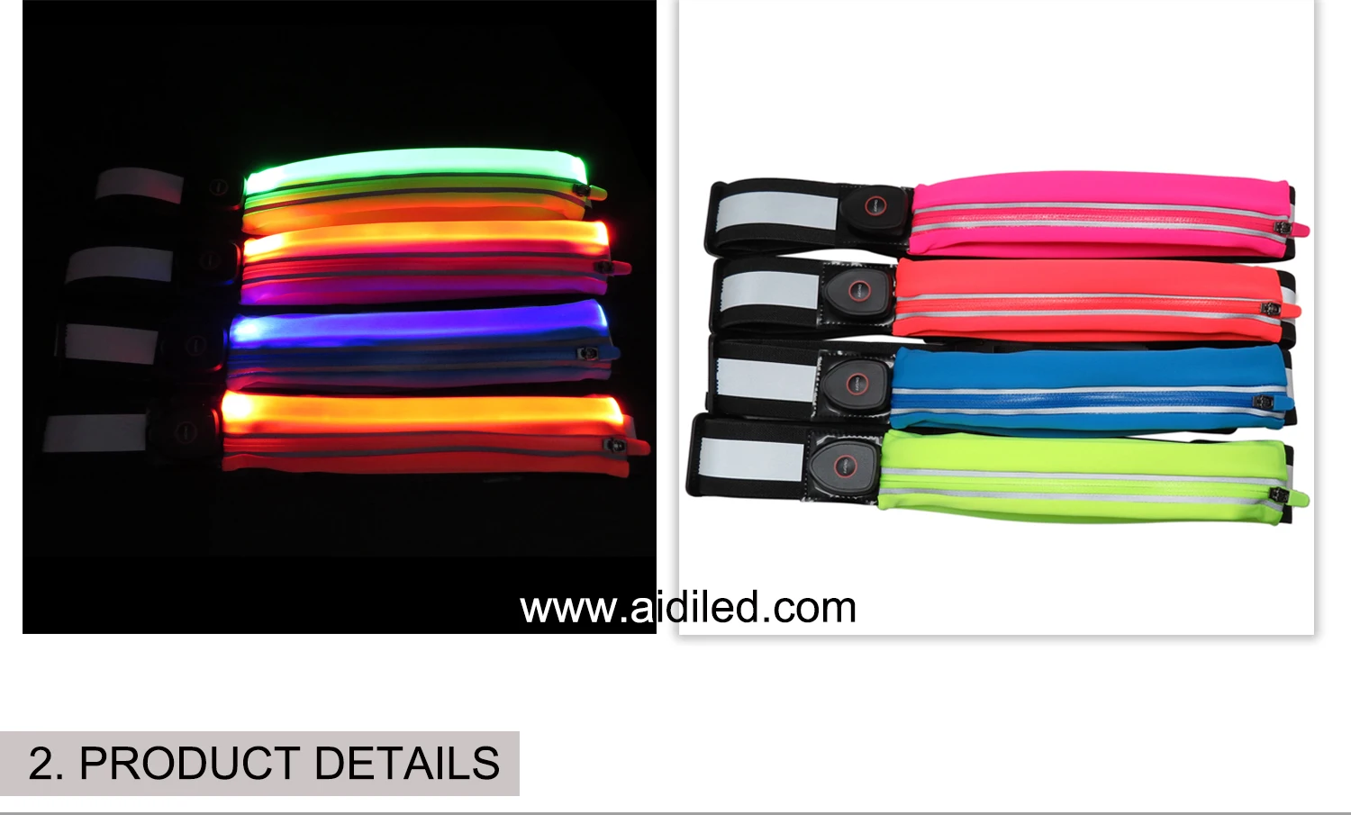 product-AIDI-hot sale LED light-up fashion running sports waist bag-img