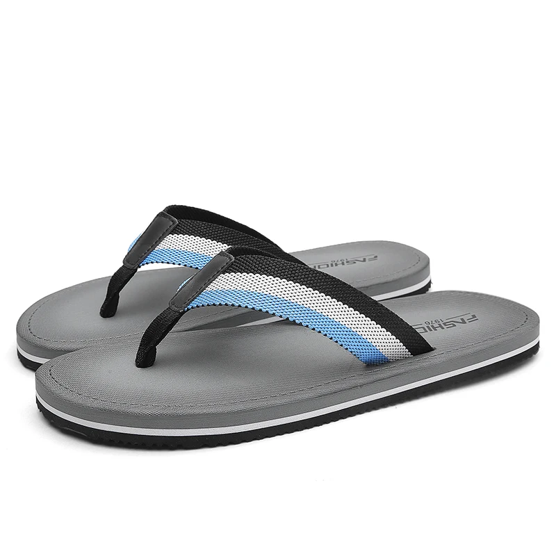 

Cheap Wholesale Rubber Sandal Footwear Slippers Printed Flip Flops for Men New design, Black/grey/white