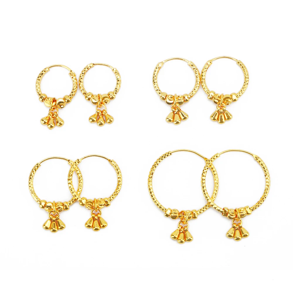 

Jinxiuxing Earrings Aesthetic 24k Gold Plated Fashion Earring Hoops Gold Filled Solid Earring Women with Hook Wholesale, Golden