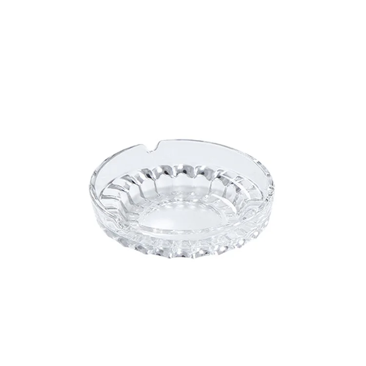 

2021 Wholesale Ashtray Portable Glass Cigarette Ash Holder Ashtray Round for Office and Home