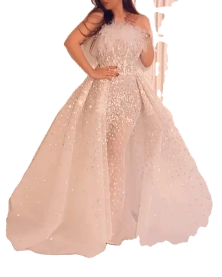 

Sexy Sequined strapless floor-length Plus Size gown dress For Women, Picture