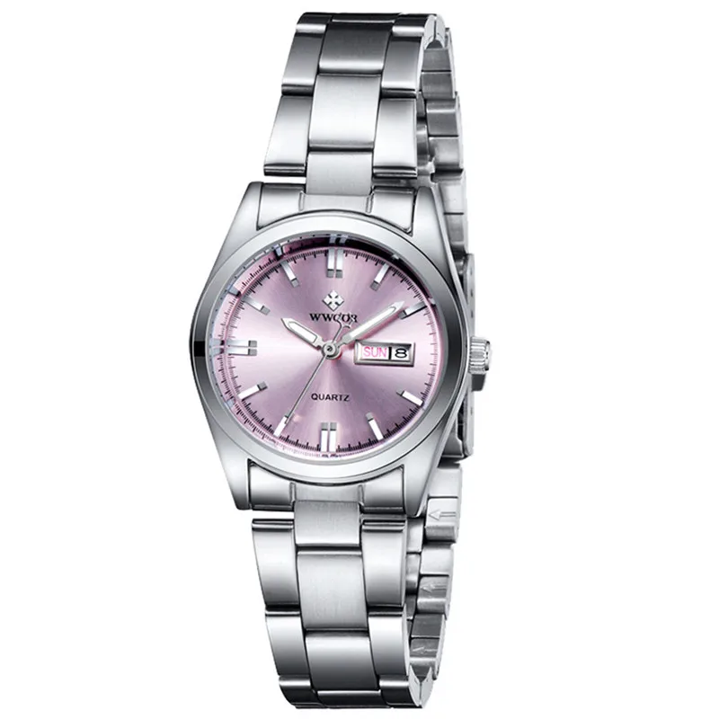 

Fashion Pink Watch For Women WWOOR 8804 Luxury Brand Women Bracelet Watch Ladies Elegant Quartz Calendar Clock montre femme