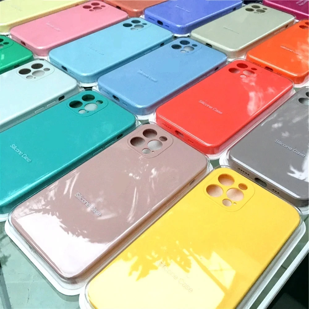 

2021 Liquid Silicon Phone Cases Soft Touch Liquid Silicone Case For iPhone XS/X XR 8 7 Plus 11 12 Pro Max