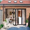 Thermal break aluminum heavy duty high insulation grade full view bi folding doors